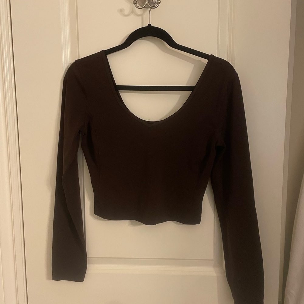 Lululemon align waist length scoop neck long sleeve